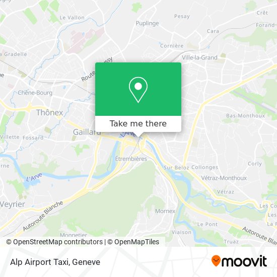 Alp Airport Taxi map