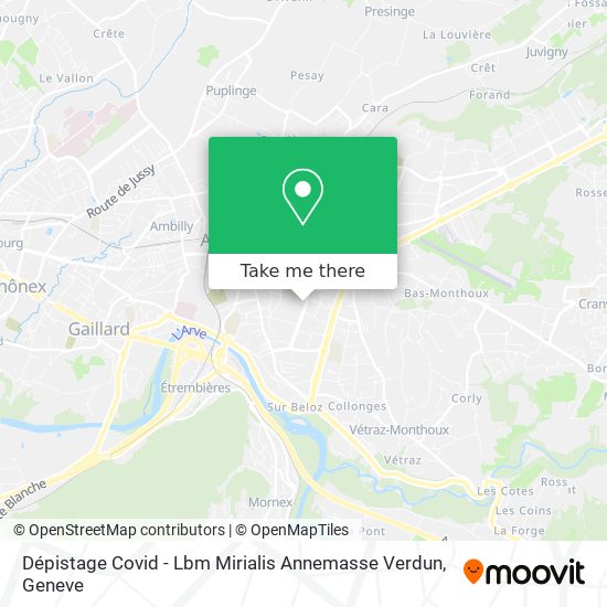 Dépistage Covid - Lbm Mirialis Annemasse Verdun map