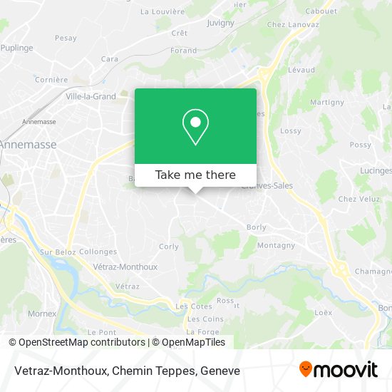 Vetraz-Monthoux, Chemin Teppes map