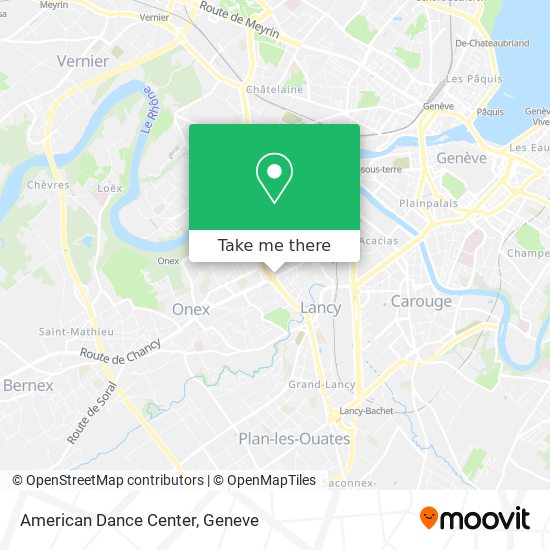 American Dance Center map