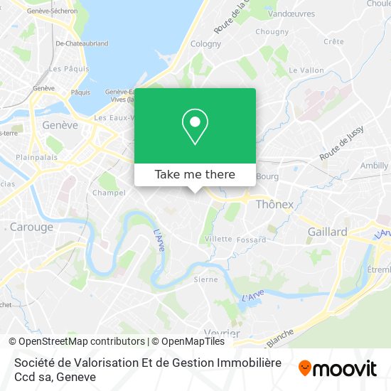 Société de Valorisation Et de Gestion Immobilière Ccd sa map