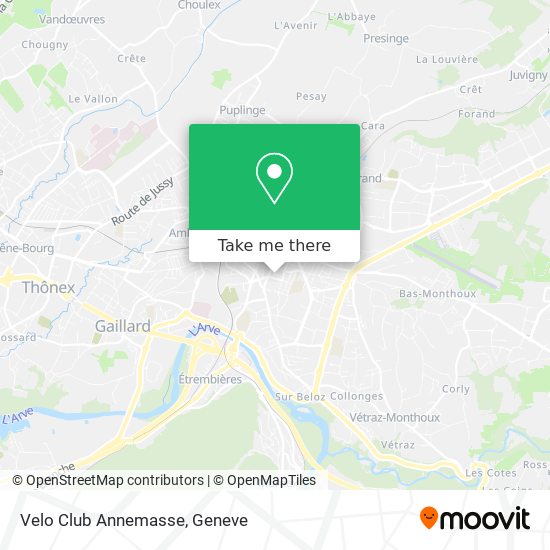 Velo Club Annemasse map