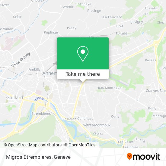 Migros Etrembieres map