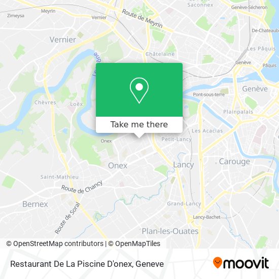 Restaurant De La Piscine D'onex map