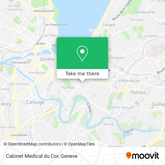 Cabinet Medical du Cor map