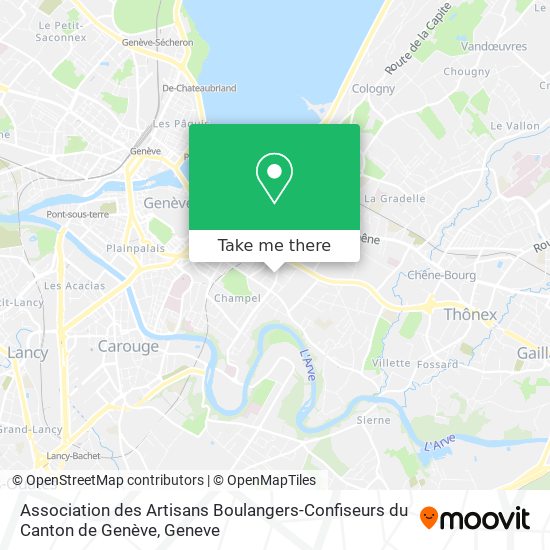 Association des Artisans Boulangers-Confiseurs du Canton de Genève map