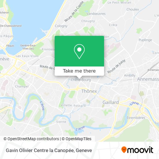 Gavin Olivier Centre la Canopée map