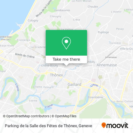 Parking de la Salle des Fêtes de Thônex map