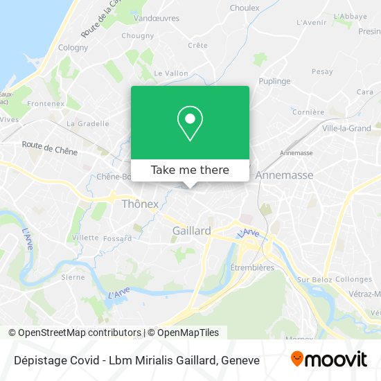 Dépistage Covid - Lbm Mirialis Gaillard map