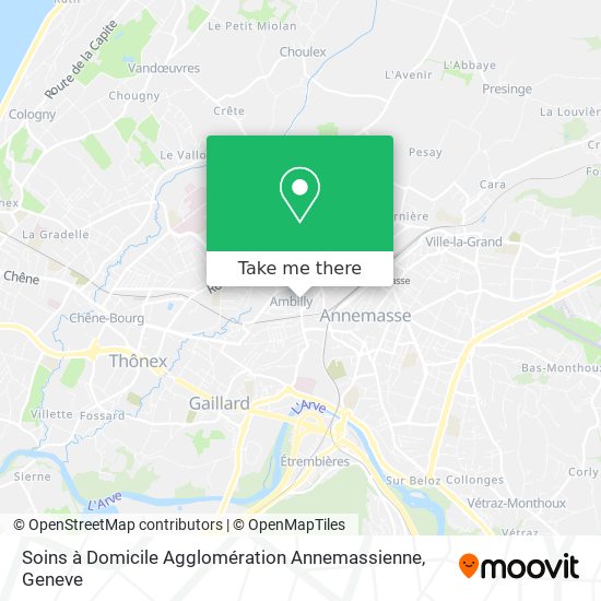 Soins à Domicile Agglomération Annemassienne map