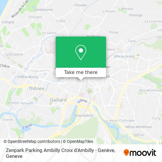 Zenpark Parking Ambilly Croix d'Ambilly - Genève Karte