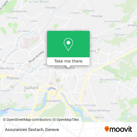 Assurances Sestach map