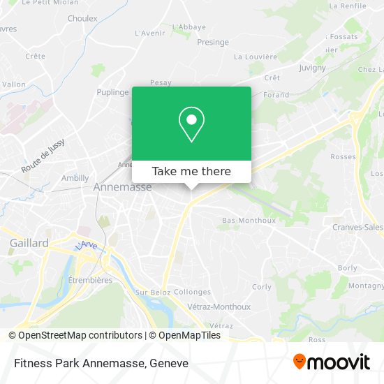 Fitness Park Annemasse map