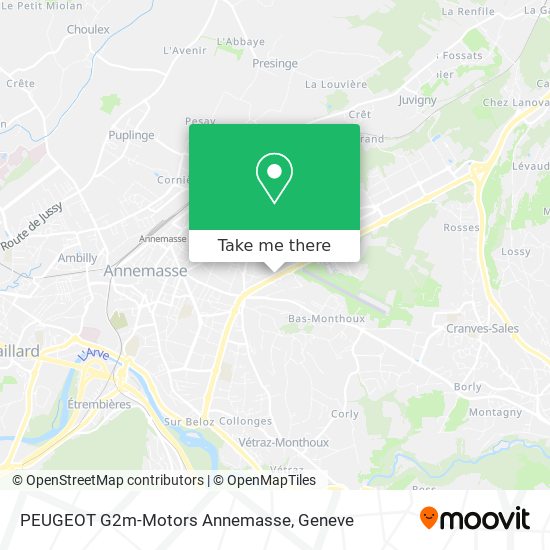 PEUGEOT G2m-Motors Annemasse map