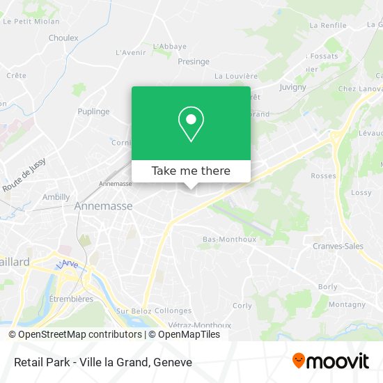 Retail Park - Ville la Grand map