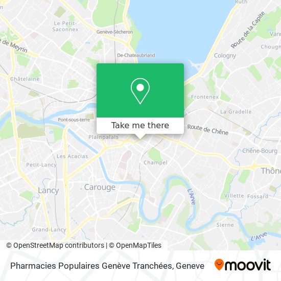 Pharmacies Populaires Genève Tranchées Karte
