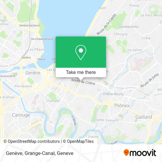 Genève, Grange-Canal map