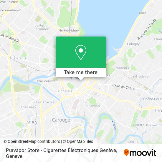 Purvapor Store - Cigarettes Électroniques Genève Karte