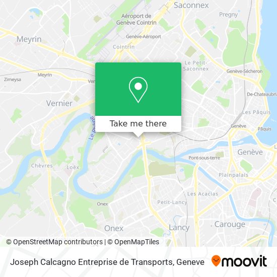 Joseph Calcagno Entreprise de Transports map