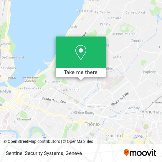 Sentinel Security Systems map