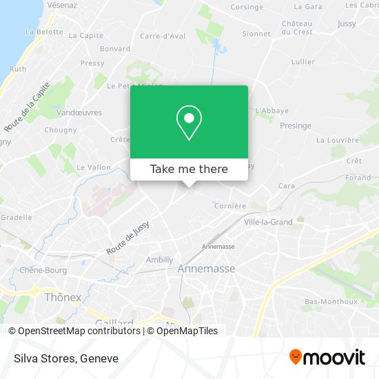 Silva Stores map