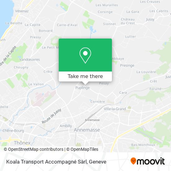 Koala Transport Accompagné Sàrl map