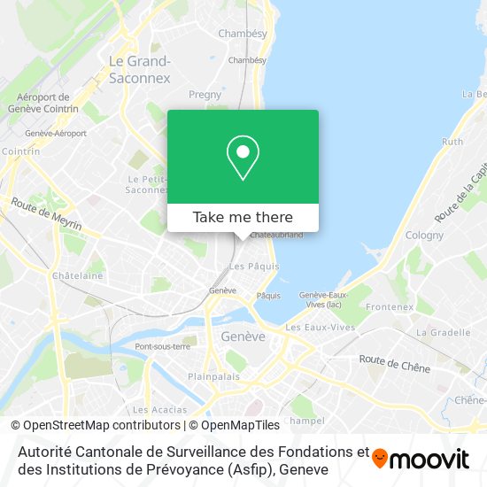 Autorité Cantonale de Surveillance des Fondations et des Institutions de Prévoyance (Asfip) map