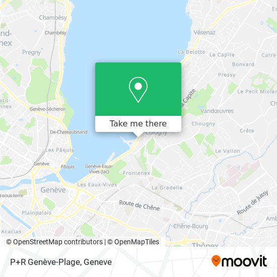 P+R Genève-Plage map
