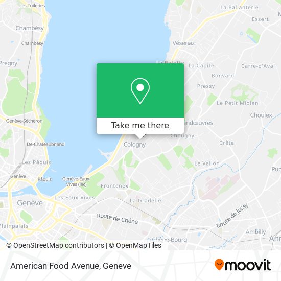 American Food Avenue map