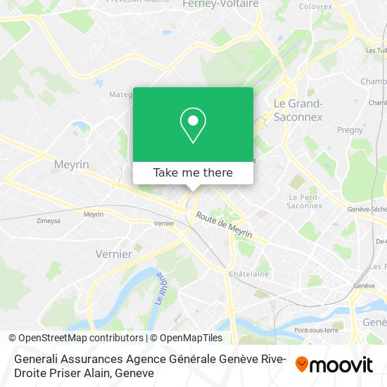 Generali Assurances Agence Générale Genève Rive-Droite Priser Alain map
