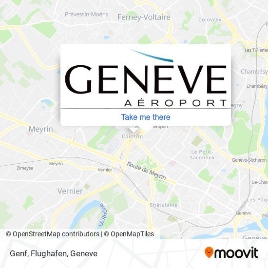 Genf, Flughafen Karte