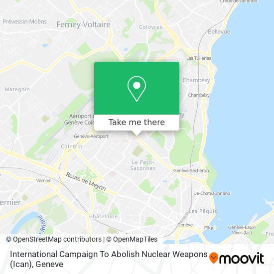 International Campaign To Abolish Nuclear Weapons (Ican) map