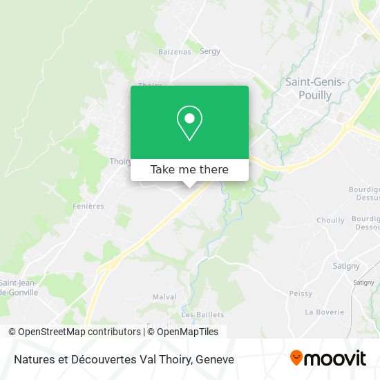 Natures et Découvertes Val Thoiry map