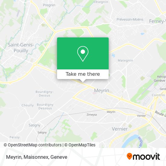 Meyrin, Maisonnex map