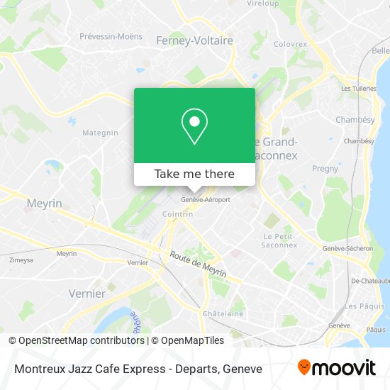 Montreux Jazz Cafe Express - Departs map