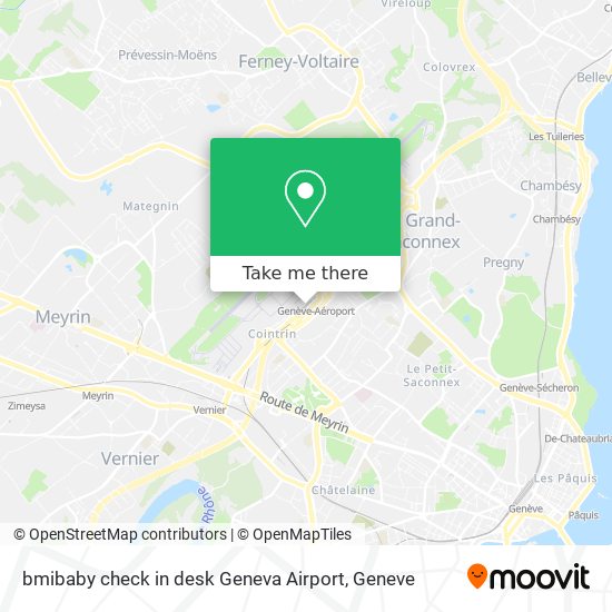 bmibaby check in desk Geneva Airport map