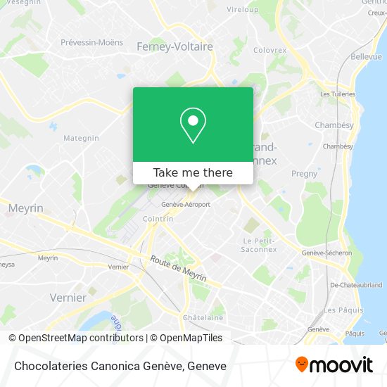 Chocolateries Canonica Genève map