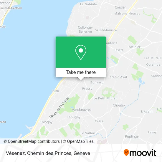 Vésenaz, Chemin des Princes map