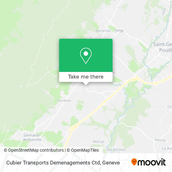 Cubier Transports Demenagements Ctd map