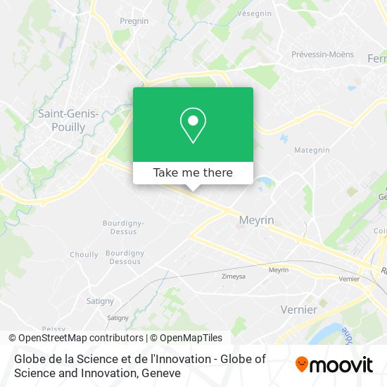Globe de la Science et de l'Innovation - Globe of Science and Innovation map