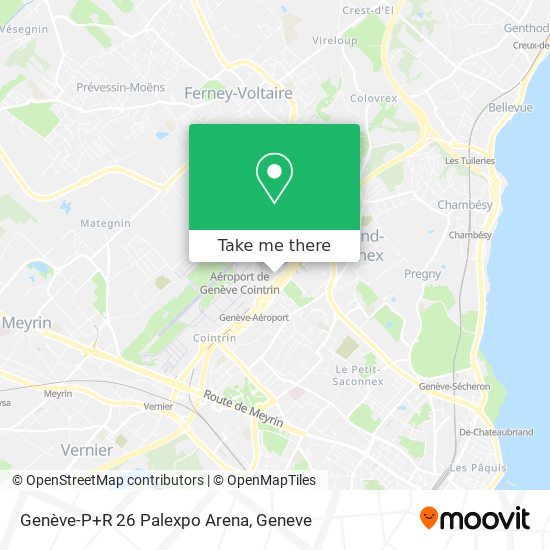 Genève-P+R 26 Palexpo Arena map