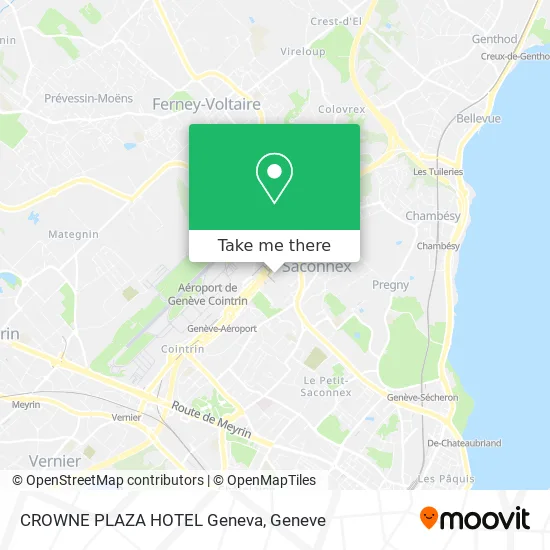 CROWNE PLAZA HOTEL Geneva map