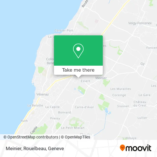 Meinier, Rouelbeau map