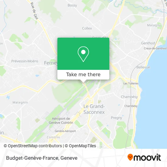 Budget-Genève-France map