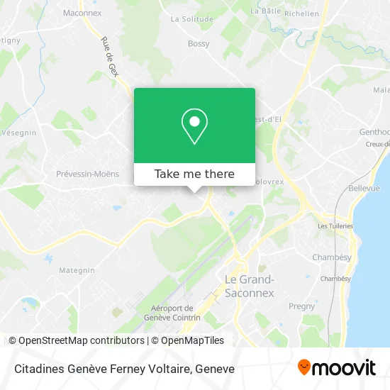 Citadines Genève Ferney Voltaire map