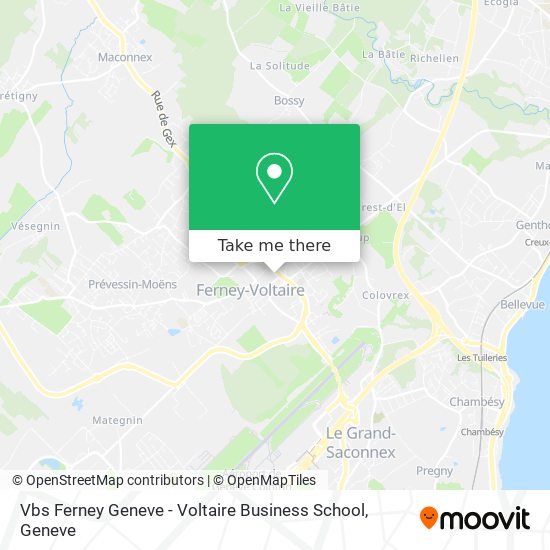 Vbs Ferney Geneve - Voltaire Business School map