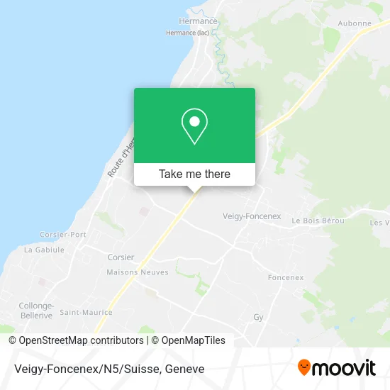 Veigy-Foncenex/N5/Suisse map