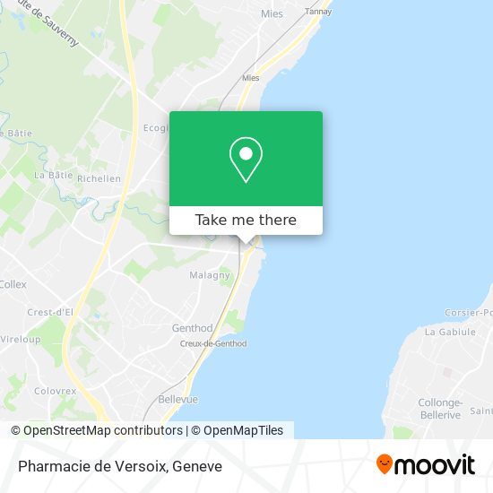 Pharmacie de Versoix map