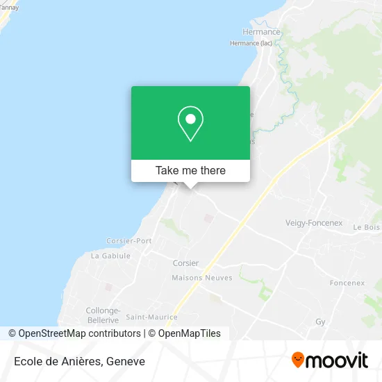 Ecole de Anières map