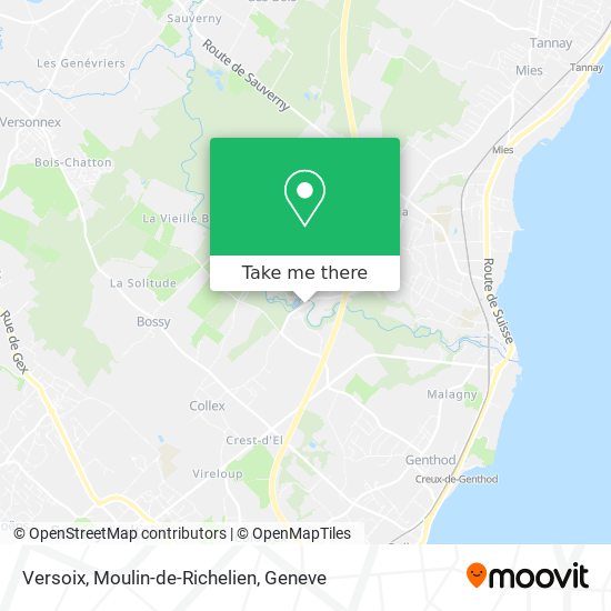 Versoix, Moulin-de-Richelien map